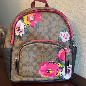 Coach Vintage Rose print Women Backpack